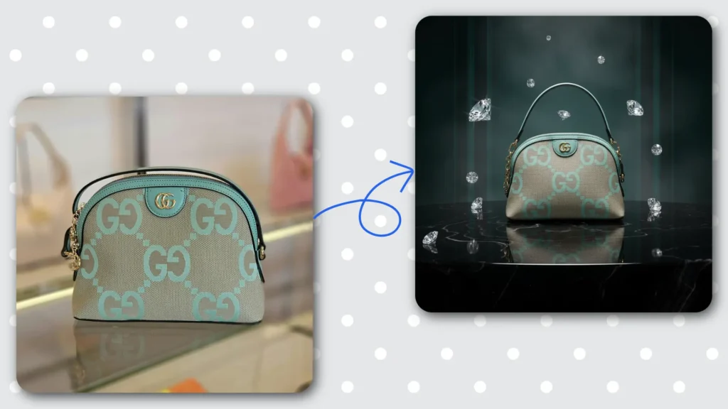 AI product photography premium bag AfterTaken