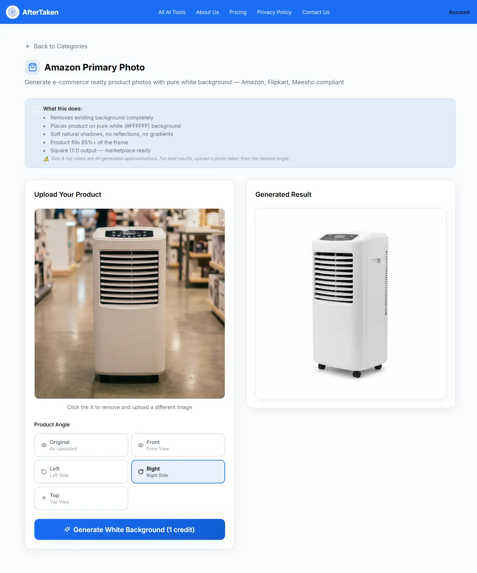 AfterTaken AI — Best for Amazon Product Photography