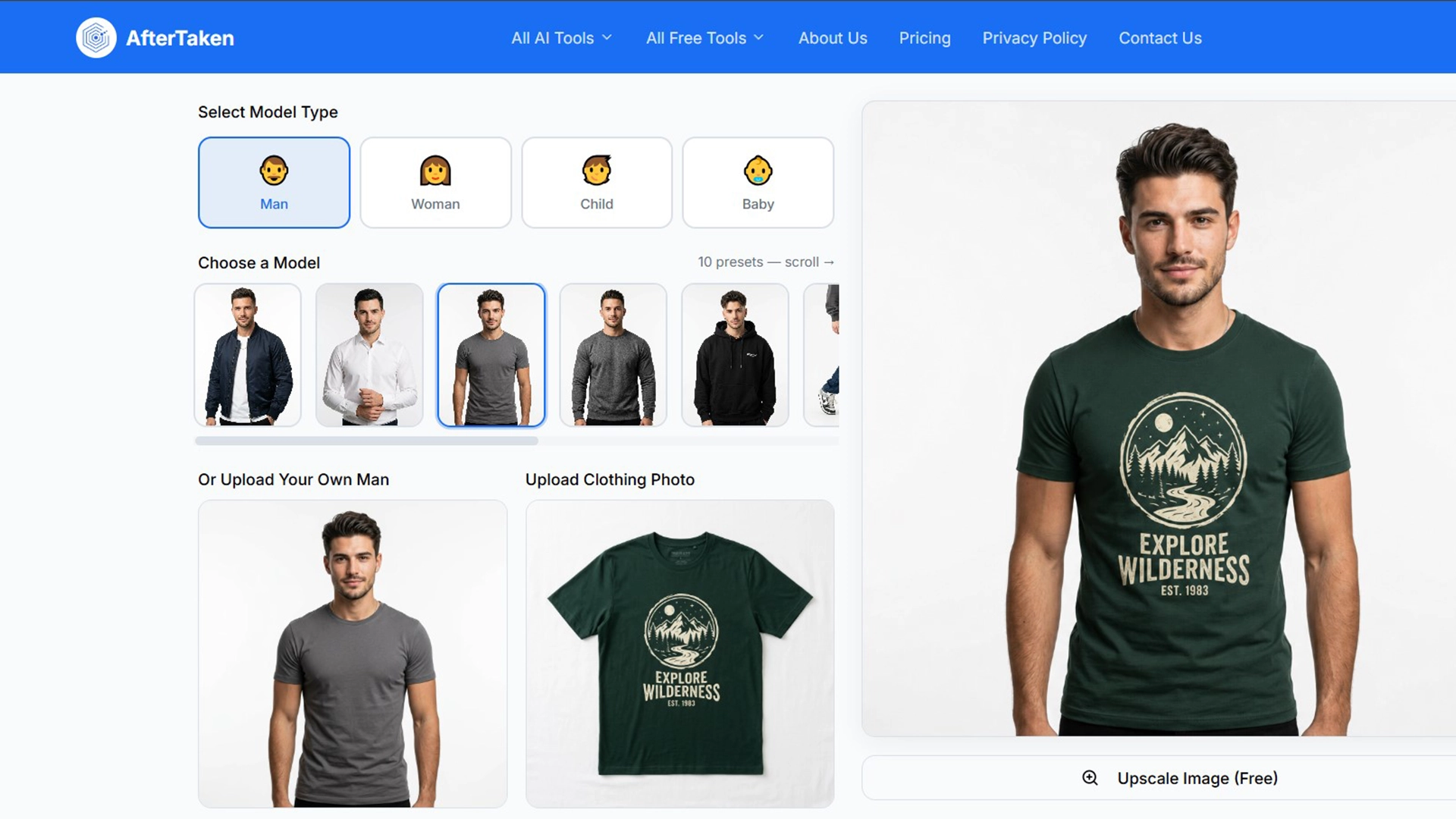 AfterTaken Virtual Try-On tool overview