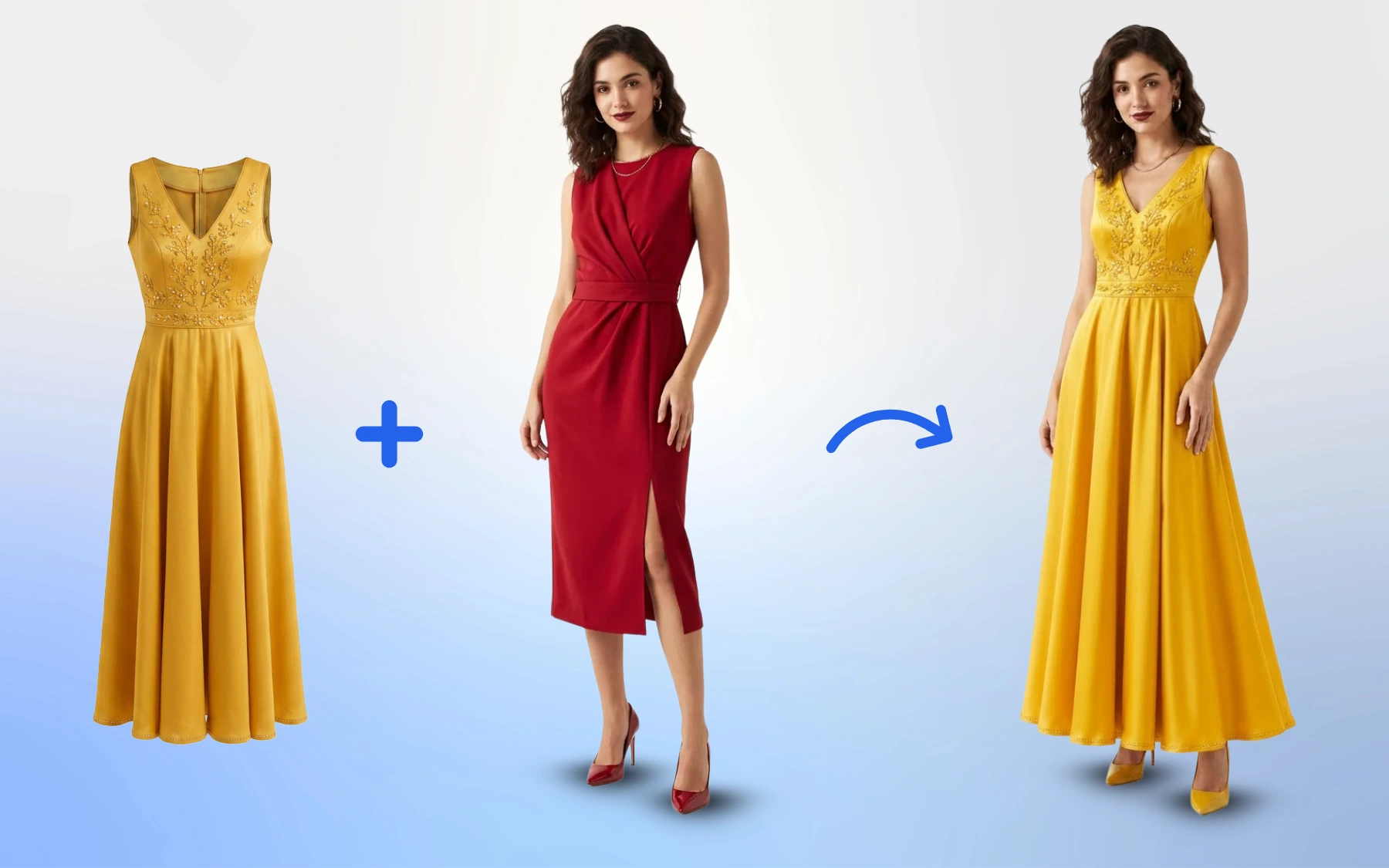 AI generated woman model virtual try-on AfterTaken