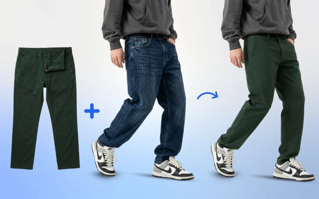 AI virtual try on of denim pant with AfterTaken