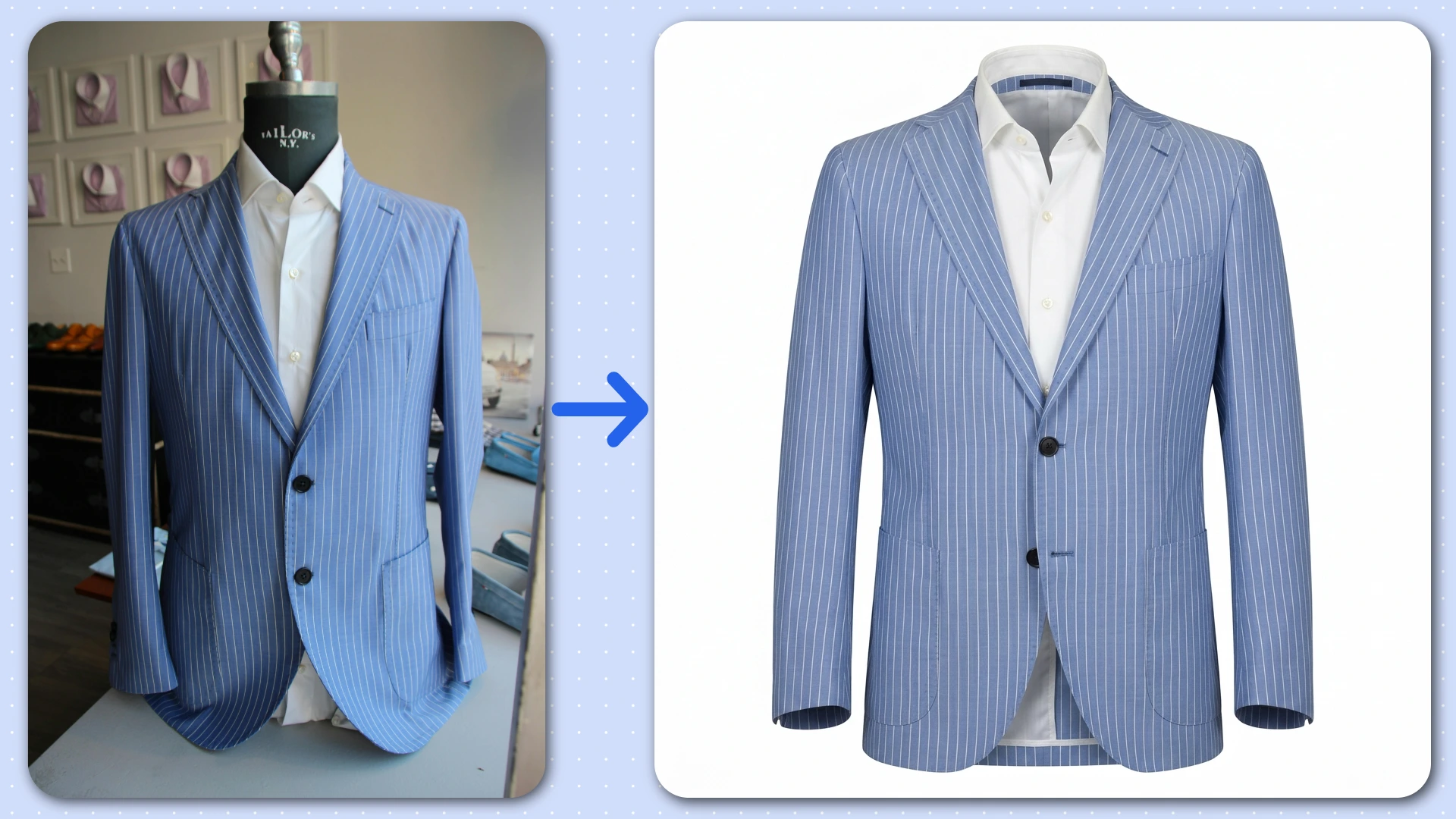 Ghost mannequin of mens suit