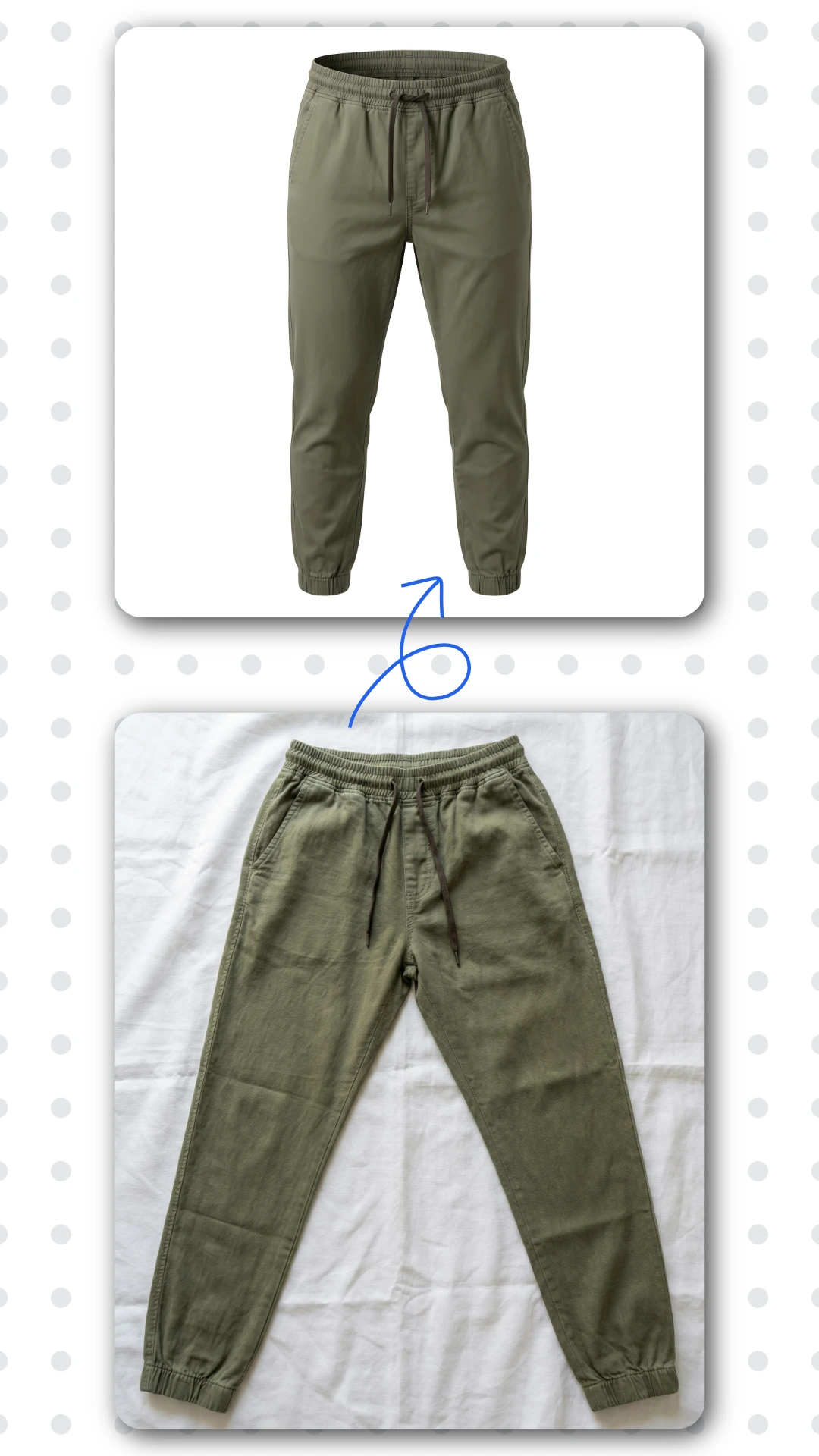 invisible mannequin effect of lower man wear